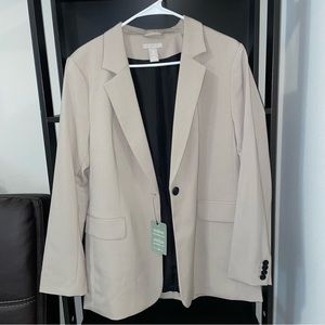H&M Blazer NWT Beige Womens Size Medium